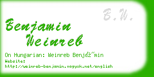 benjamin weinreb business card